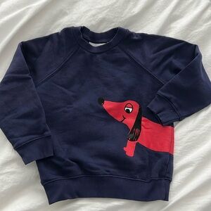 Mini Rodini Navy Sweatshirt with Dog Size 104-110 (Age 3-5)